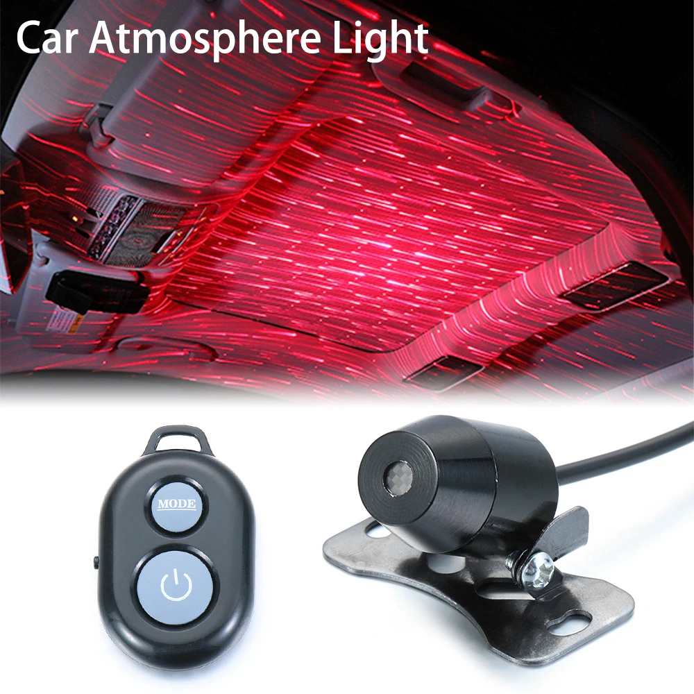 Гибкий красный Звездный метеоритный светильник автомобильная