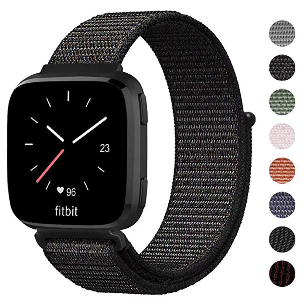 Спортивный сменный нейлоновый ремешок для Fitbit Versa 2, дышащая Регулируемая петля, ремешок для часов Fitbit Versa Lite Smart Watch