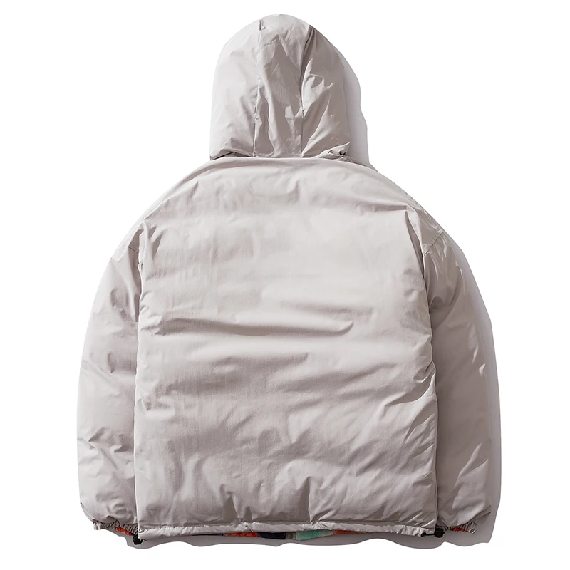 Двухсторонняя одежда парка мужская зимняя куртка толстая с капюшоном Мужское