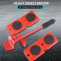 5pcsset professional furniture transport lifter tool set furniture mover wheel bar roller device heavy stuffs moving hand tools