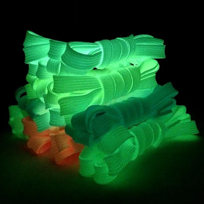 

1 pair Sport Luminous Shoelace Glow In The Dark Night Color Fluorescent Shoelace Athletic Sport Flat Shoe Laces Hot Selling