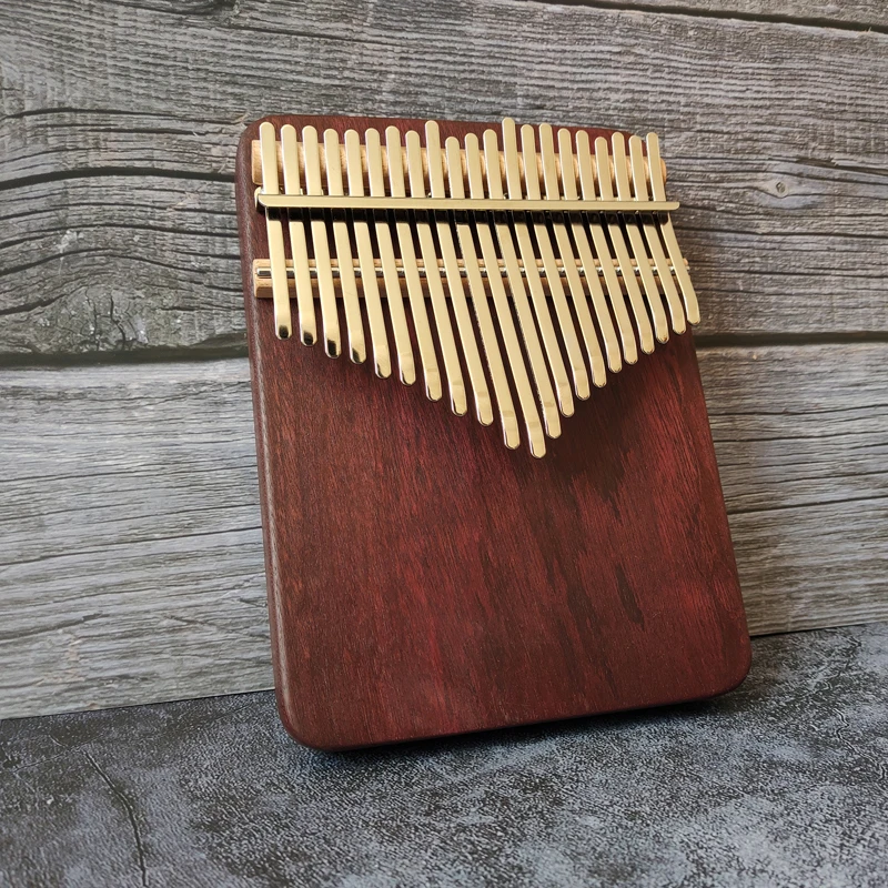 Handmade Purpleheart Wood Kalimba 21 Key Keyboard Thumb Piano Musical Instruments For Friends Gift With Finger Piano Case
