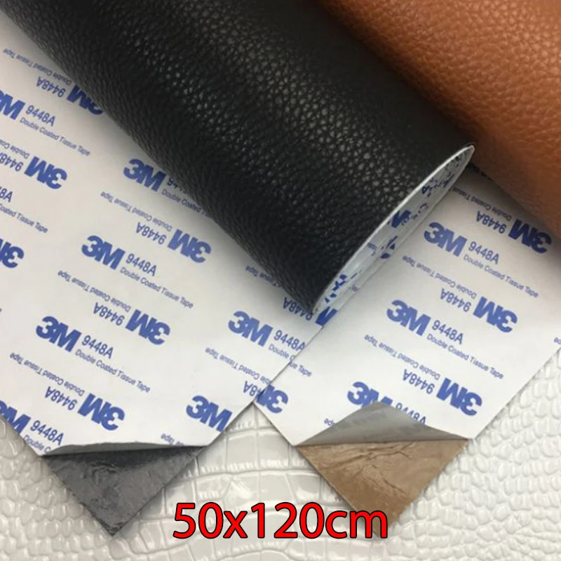 Самоклеящиеся нашивки из искусственной кожи с зернистой фактурой 20x120 см большие