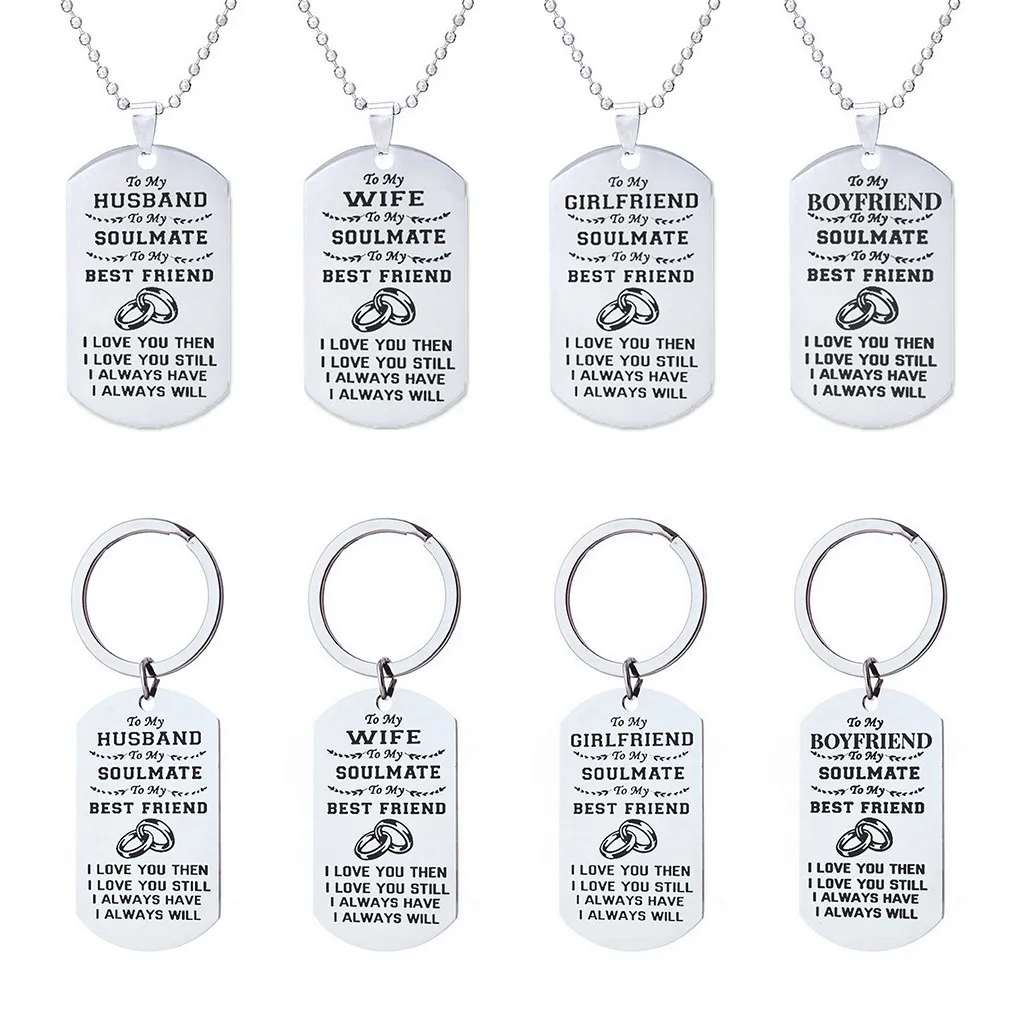 

Family Pendant Necklace Retirement To My Son Dad Love Husband Wife Lover Grandpa Brother Friend Stainless Steel Necklaces