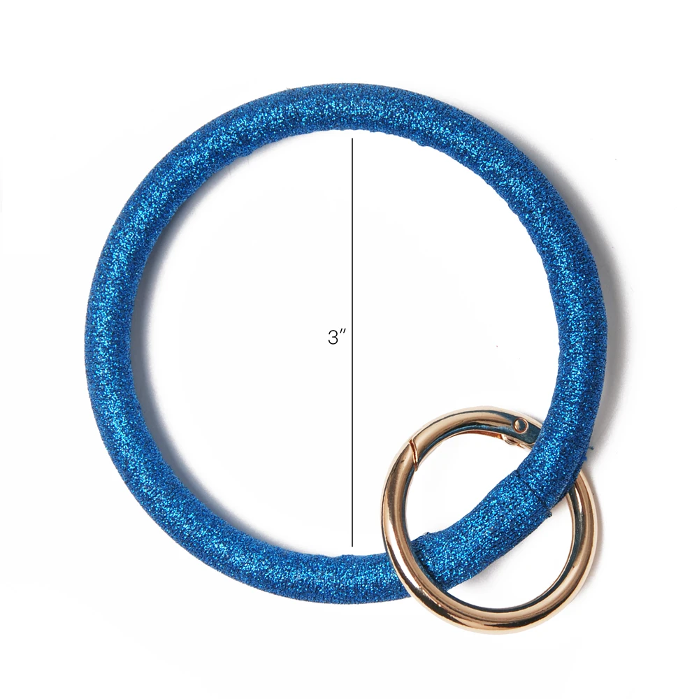Оптовая продажа Круглый браслет брелок с блестками металлическим кольцом DOM1091294 |