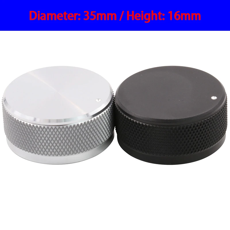 

KYYSLB 35*16mm Solid Aluminum Knob High Precision CNC Machining Knob Tube Amplifier Chassis Volume Potentiometer Knob