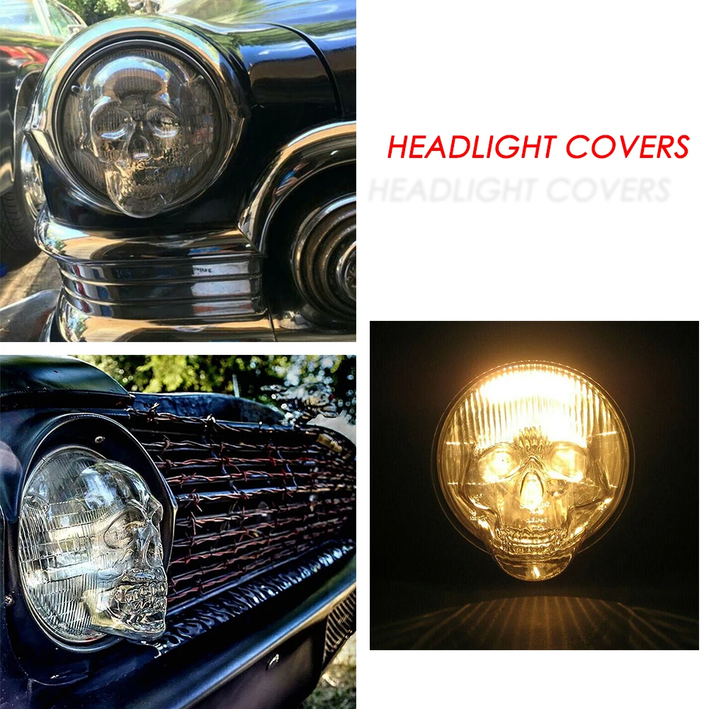 

Водонепроницаемый абажур с черепом, световые индикаторы, оттенки, защита от столкновений, автомобильные аксессуары, гаджеты