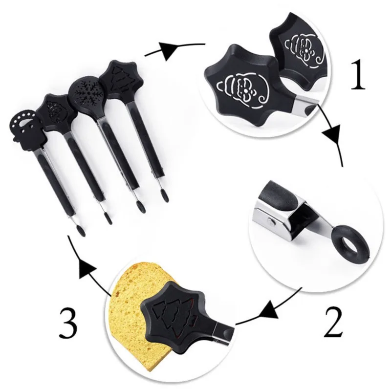 Еда зажим для хлеба Tong торт клип Рождество серии формы кухонные аксессуары