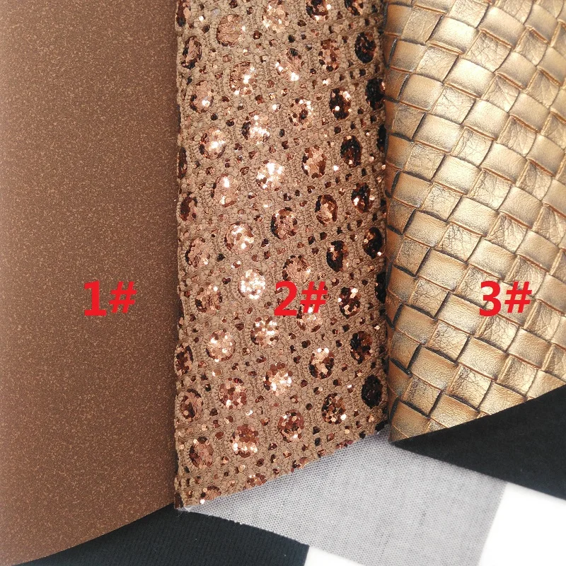 Тканевая ткань с коричневыми блестками тканевая из искусственной кожи листы