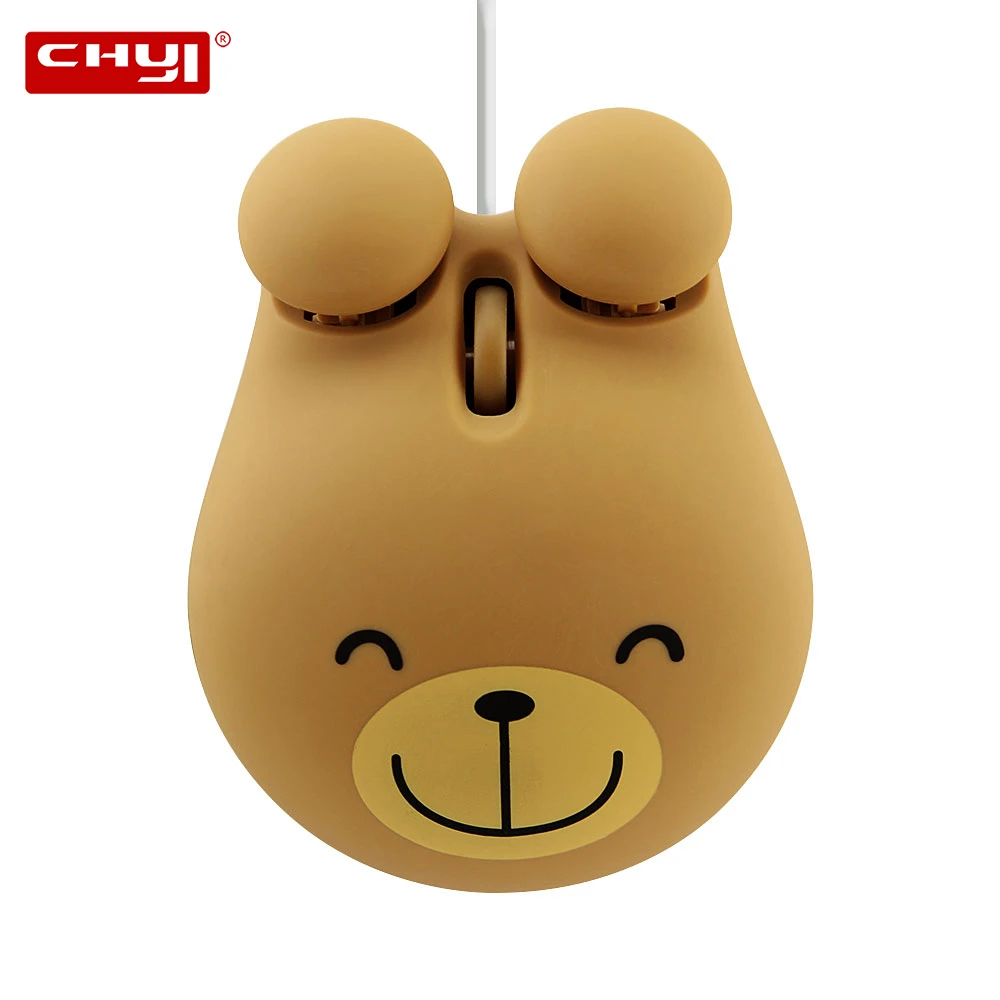 Милая эргономичная проводная мышь CHYI в форме животного 3D USB оптическая