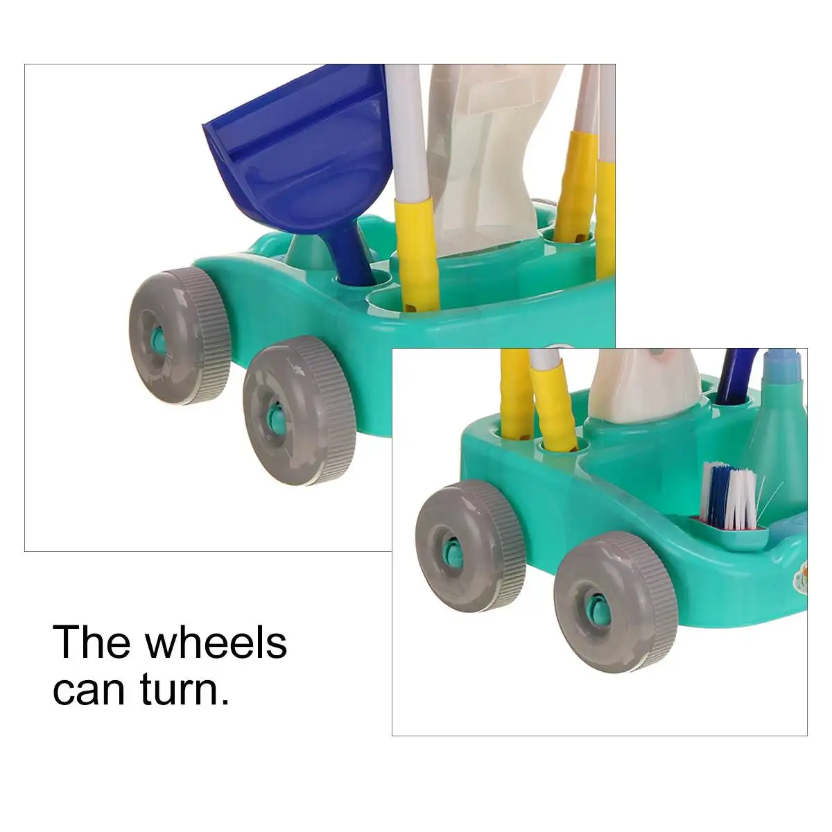 

Mini Broom Mopping Cart Toy Set Child Cleaner Cleaning Tool Play House Children Card Simulation Household Educational Toys