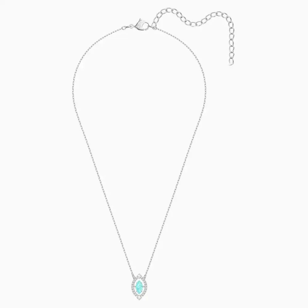 

Fashion Jewelry SWA new SPARKLING DANCE necklace shape fresh tone ice blue platinum gold chain female luxury jewelry gift