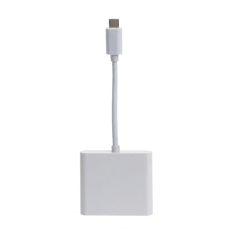 Белый Тип C на HDMI USB-C многопортовый цифровой av-адаптер AV кабель адаптер для Apple MacBook samsung Galaxy Android кабель-Переходник USB C на HDMI AV адаптер plug and play