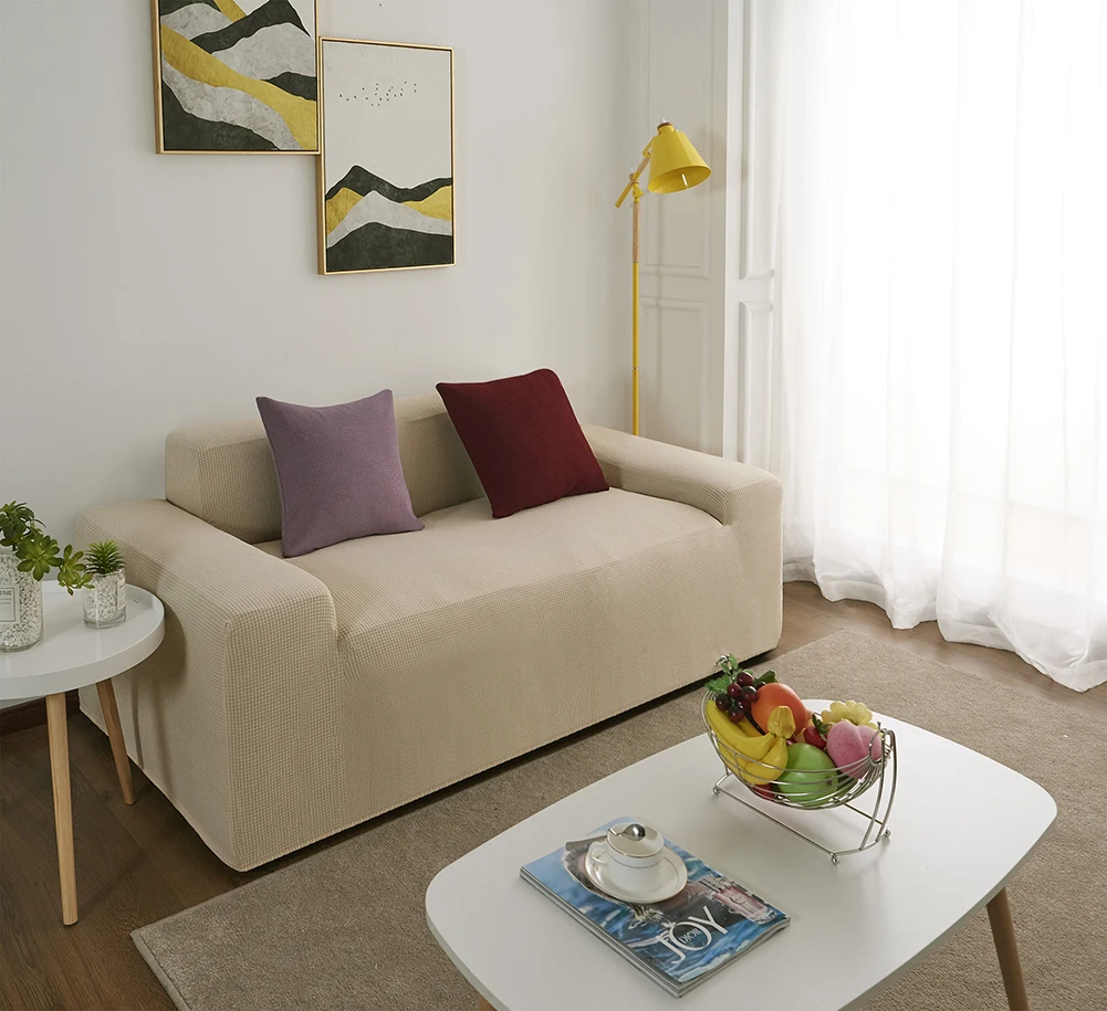 

Sofa Covers for Living Room Solid Color High Stretch Slipcover All-inclusive Elastic Couch Cover Sofa Covers For Dining Room
