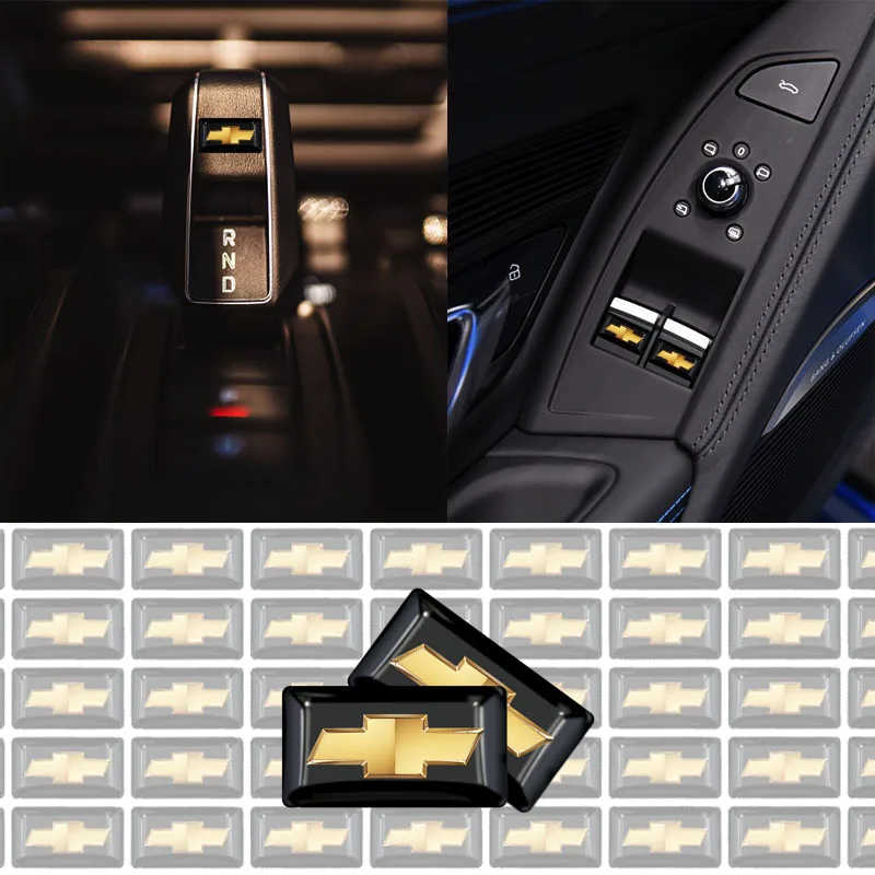 

Car Badge Universal Door Steering Wheel Lift Window Button Stickers for Chevrolet Captiva Colorado Cruze Spark Malibu Trax Goods