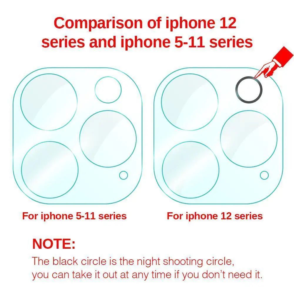 

For iPhone 12 11 Pro Max 3in1 Transparent Case For iPhone 12 Mini Tempered Glass for iPhone12 12Pro Max 12Mini Camera Film Cover