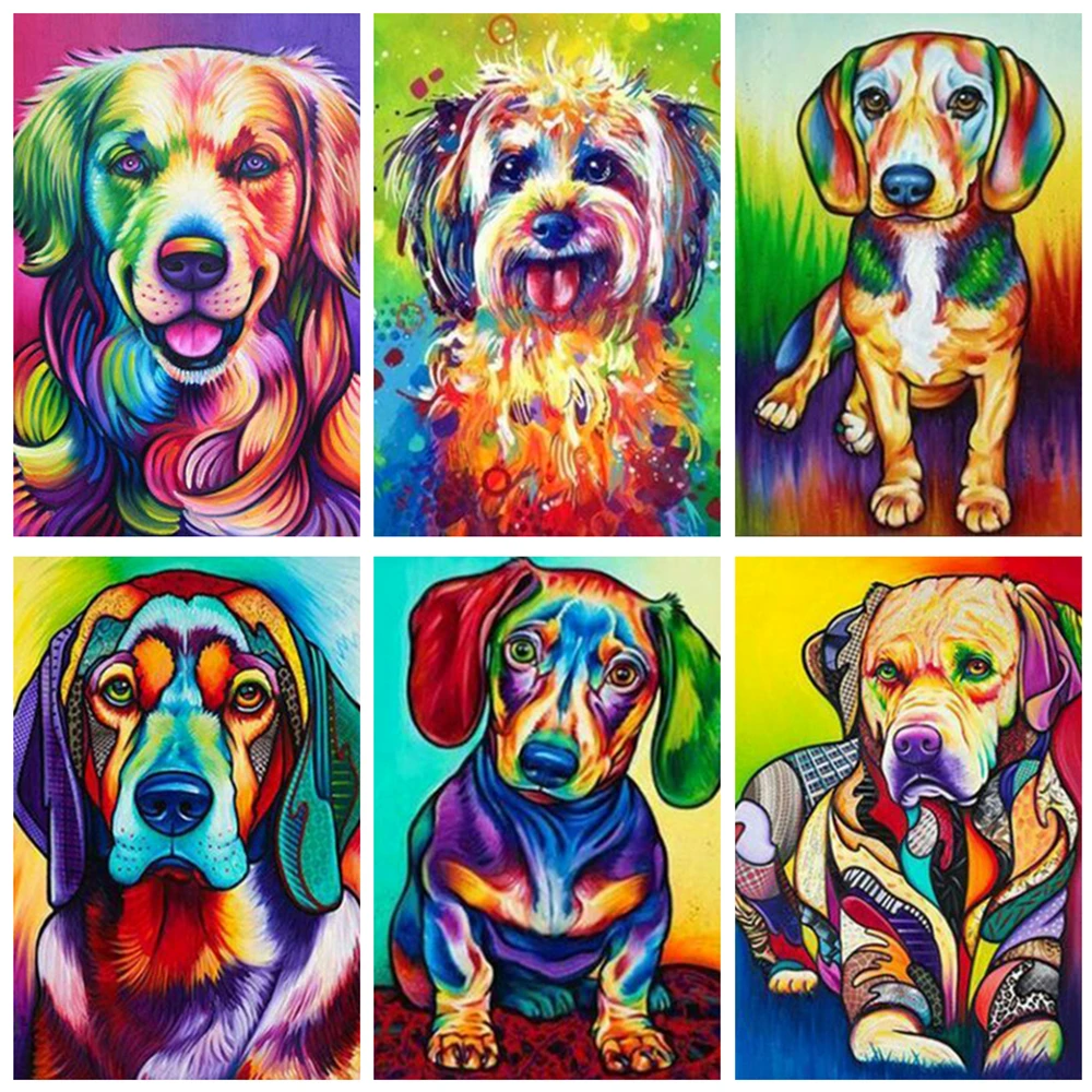 Картина из круглых страз для рисования собаки картина 5D Сделай Сам Вышивка