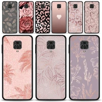 case for xiaomi redmi note 10 9 9s 9t 8 8t 7 pro max 5g cover for redmi k40 9 9a 9c 9t silicone shell pink rose bling picture