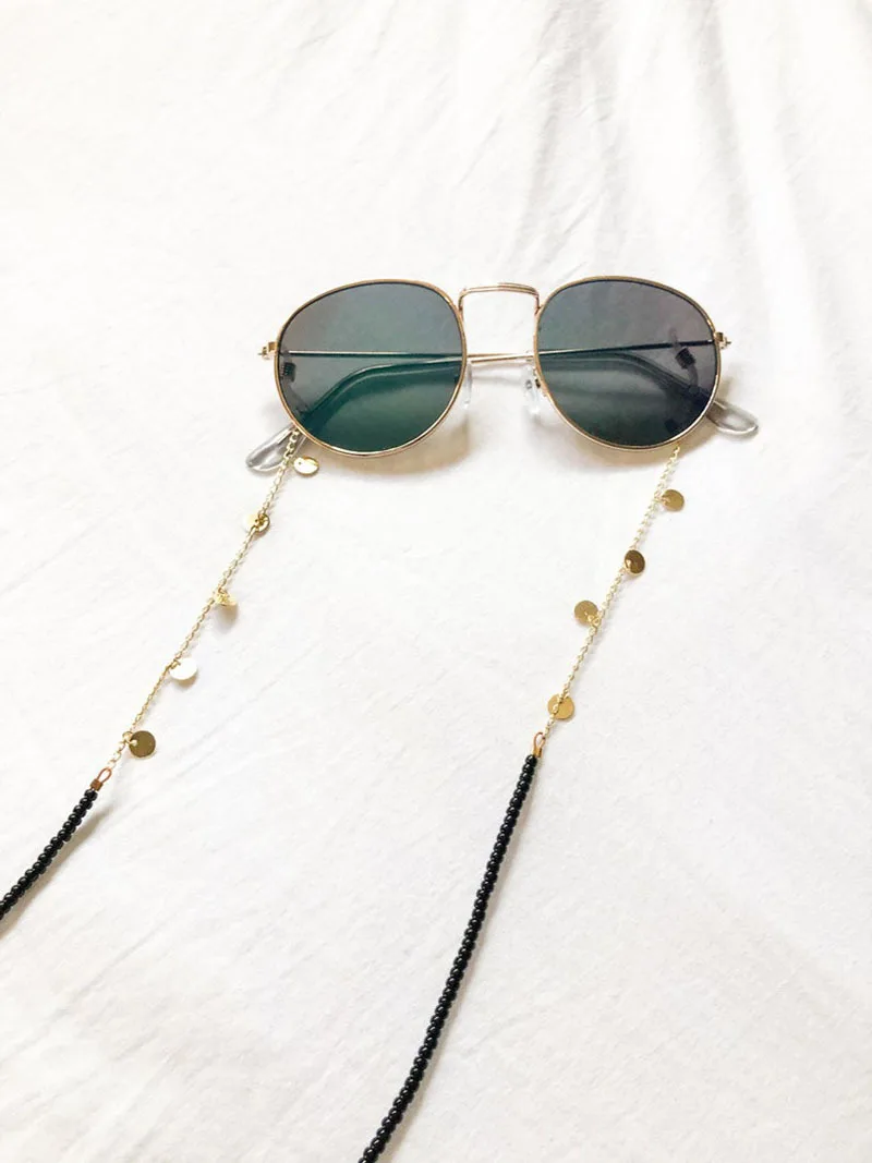

2020 Vintage Handmade Gold Color Glasses Chain Fashion Women Beads sunglasses strap lanyards accessories