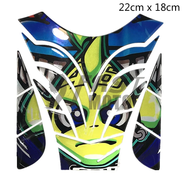 

9FastMoto 3D Motorcycle Tank Pad for Honda Suzuki Yamaha Kawasaki Motorbike Racing Fuel / Oil / Gas Tank Decal (Yellow & Blue)