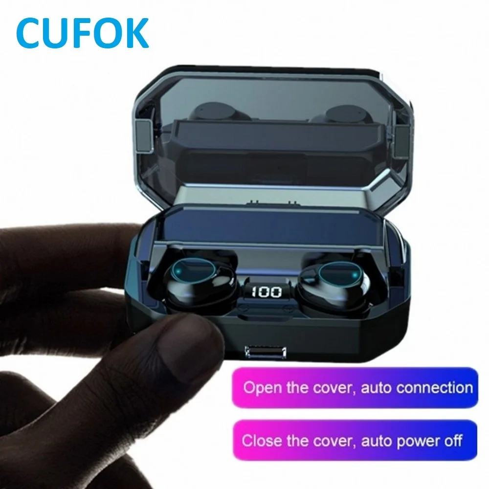 Настоящие беспроводные наушники TWS Bluetooth 5 0 водонепроницаемые спортивные с