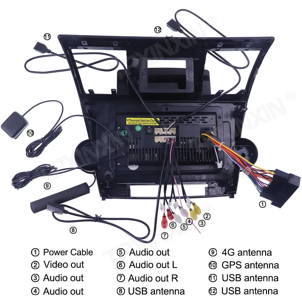 저렴한 토요타 하이랜더 2008-2013 용 무선 카플레이 멀티미디어 플레이어, 6G + 128G, 안드로이드 10.0, GPS, 헤드 유닛, 오디오, 라디오, 내비게이션