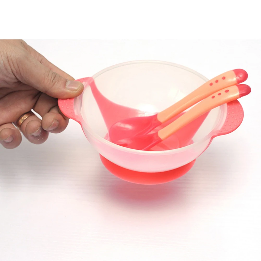 3 шт./компл. чаша ложка и вилка для новорожденных младенцев всасывающая