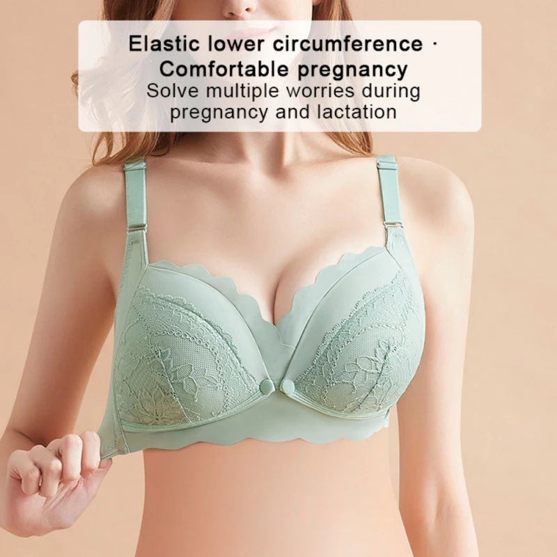 

Cotton Lace Maternity Mother Nursing Bras Sweet Hot Breastfeeding Underwear Clothes for Pregnant Women Pregnancy Feeding