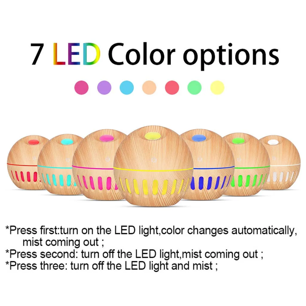 Usb Aroma Diffuser Ultrasonic Cool Mist Humidifier Air Purifier 7 Color Change Led Light For Office Home 130ml Humidifier#g4 |