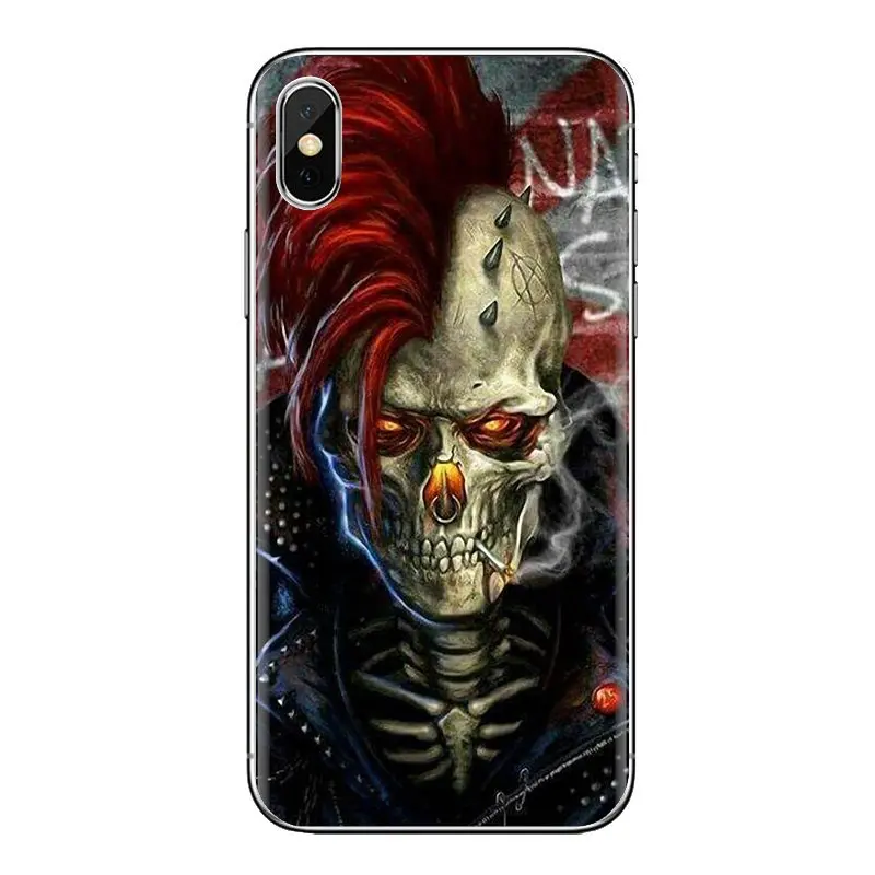 Мягкие прозрачные чехлы с мультяшным черепом для Xiao mi 4 5 5s 6 A1 A2 5X6X8 9 Lite SE Pro Max Mix 2 3 2S