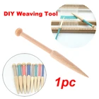 Горячее предложение! Распродажа! 1 шт., DIY инструмент для плетения, деревянный тканый свитер, шарф, гобелен, шпулька, одноголовый однотонный крючок для вязания крючком, DIY Инструменты для ткацкого станка