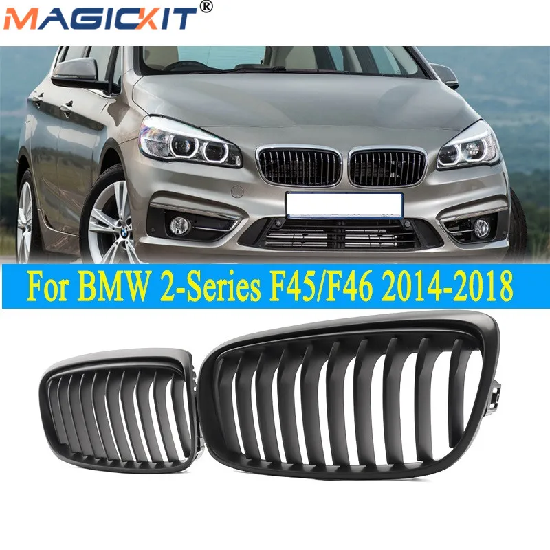 MagicKit Matte Black передняя решетка радиатора для BMW 2Series F45 Active Tourer F46 Gran 14 17|Гоночные