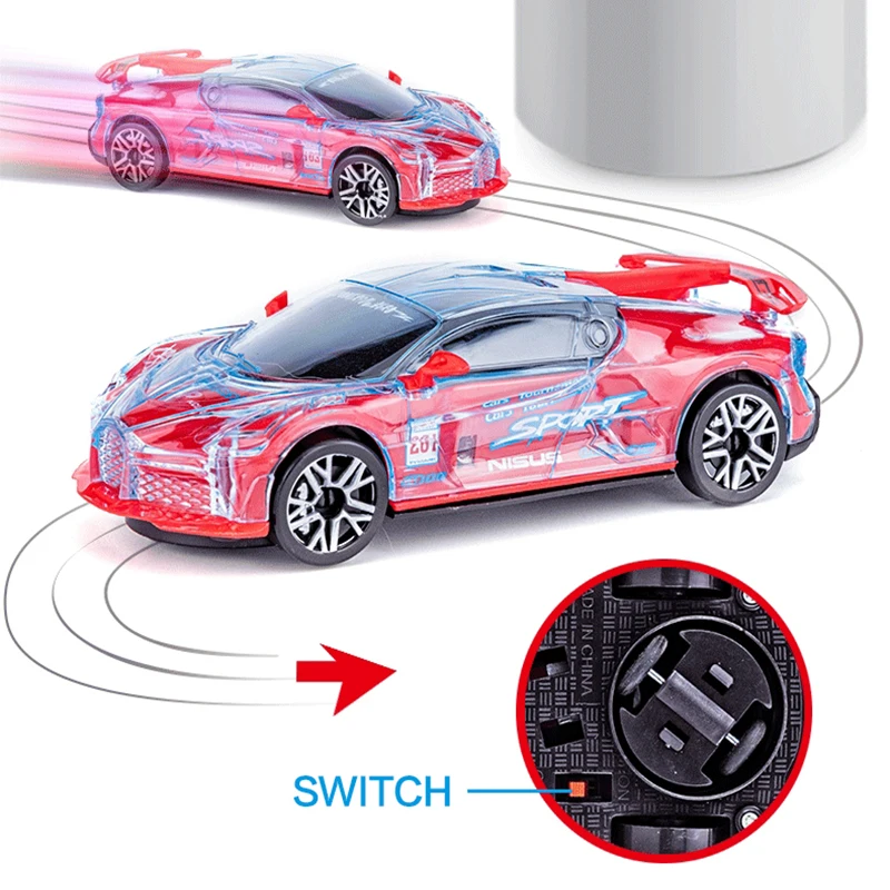 Модель HGRC универсальная светильник машина с музыкой прозрачные литые игрушки