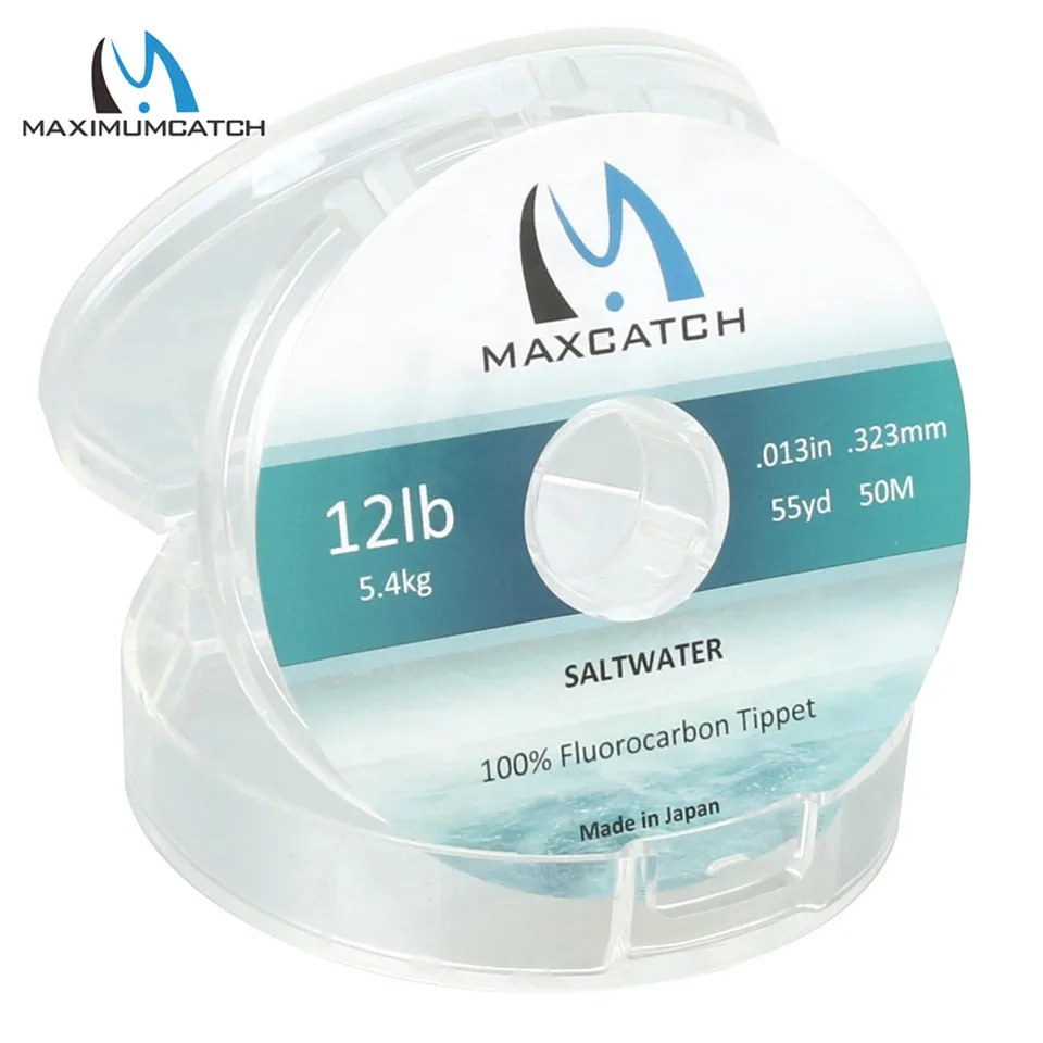 

Maximumcatch 50M 12lb/16lb/20lb Tippet Fly Line Clear Color 100% Fluorocarbon Saltwater Fly Fishing Line