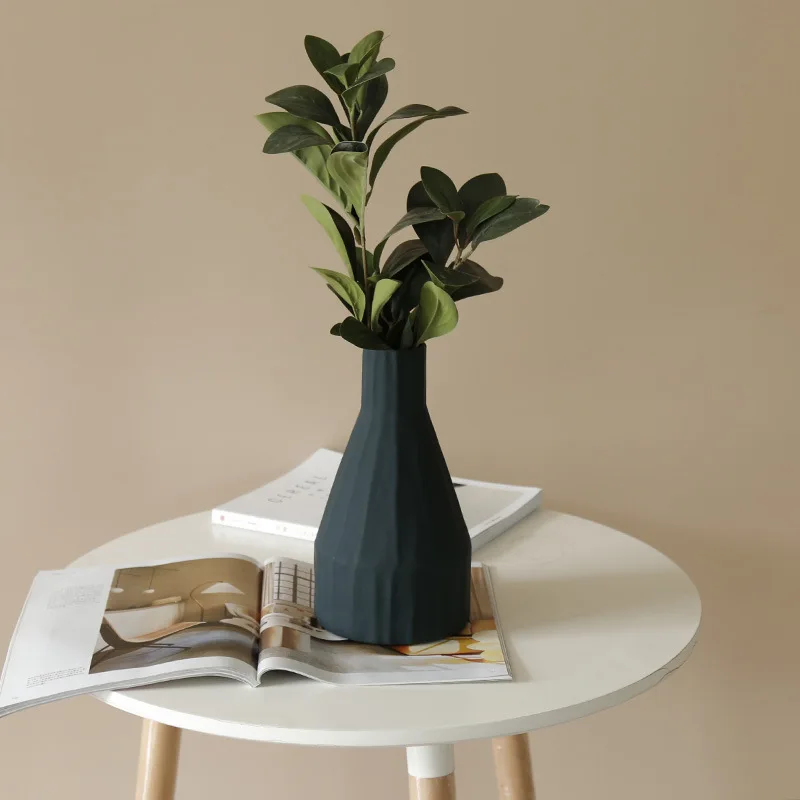 Фото Нордическая Минималистичная керамическая ваза Morandi для украшения дома, гостиной, дисплей, настольное украшение, художественная ваза, сваде... №2