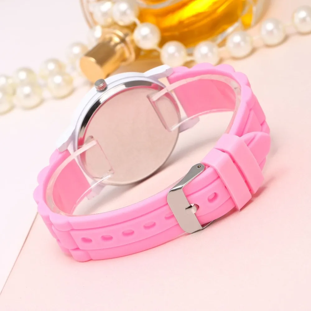 Белый чехол для девочек силиконовый ремень Детские часы карандаш указка Дети