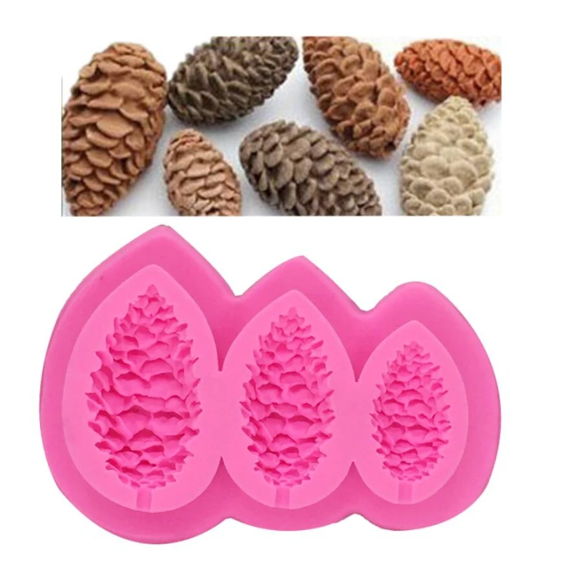 3 полостная мини милая сосна искусственная силиконовая форма инструменты для