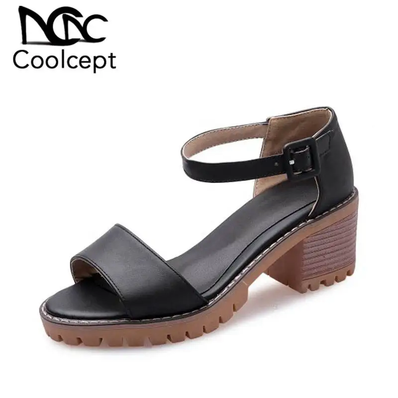 Coolcept/женские босоножки модная обувь на платформе с пряжкой Женская удобная