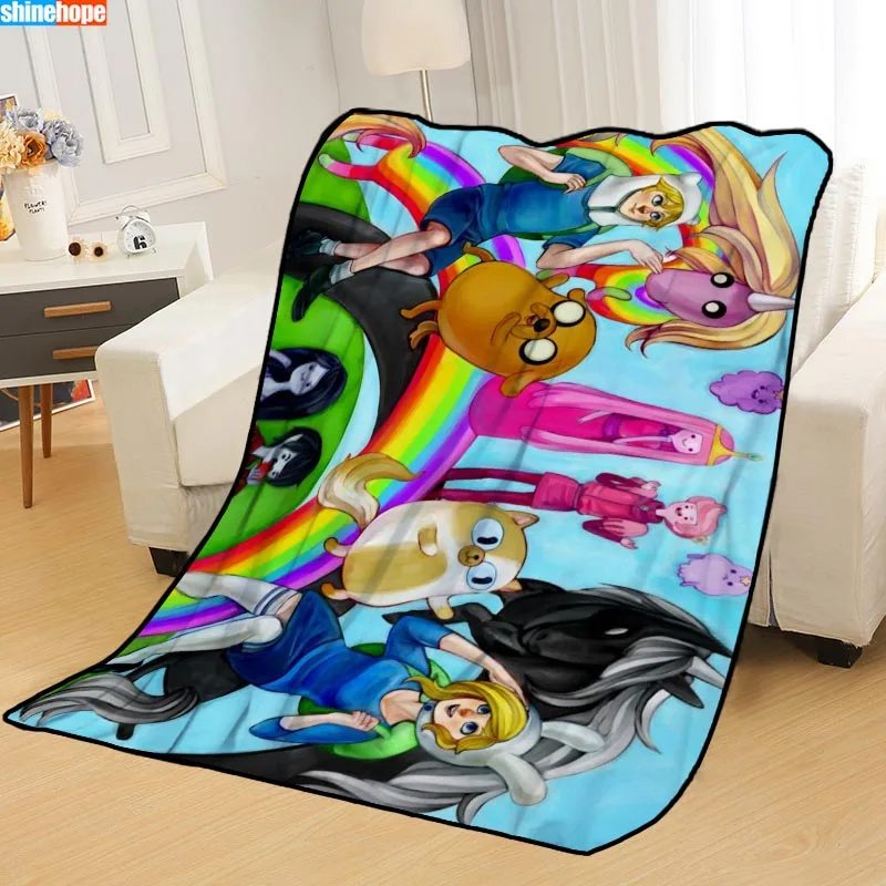 ?? カスタム冒険時間毛布ベッドスローブランケットソフトブランケット夏毛布アニメ毛布旅行毛布