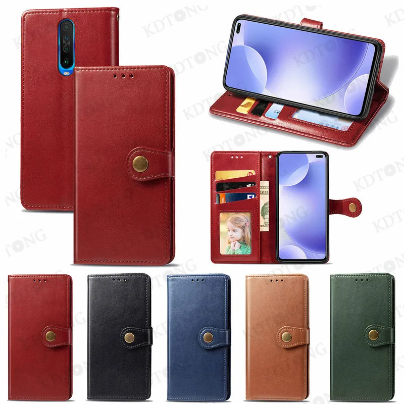 

Solid Color Round Buckle Case For Xiaomi Redmi 10X 9 8 7 6 5 A T C K30 k20 Pro Zoom Plus Invisible Kickstand Simple Phone Cases