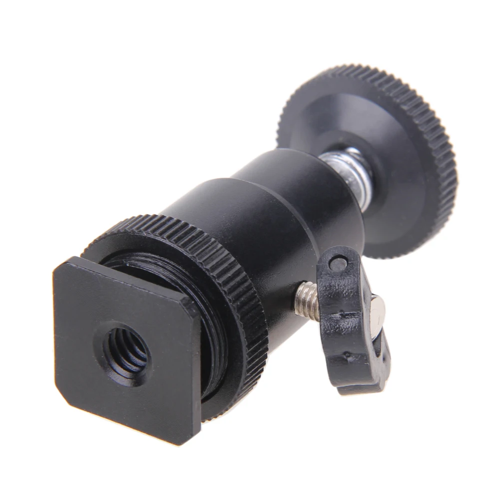 

Mini Ball Head Flash Bracket Holder Mount 1/4 Hot Shoe Adapter Ball Head with Lock Mount Stand for Camera Tripod