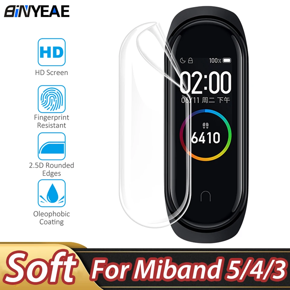 10 шт. мягкая Гидрогелевая пленка для Xiaomi Mi Band 5 NFC Защитная экрана Miband 4 3 Band5 Band4