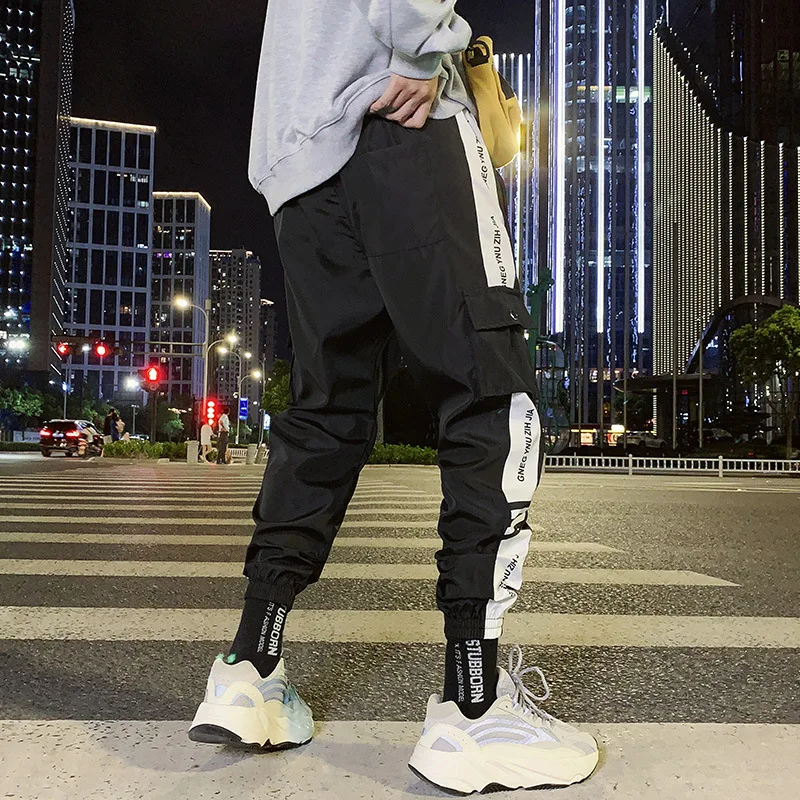 Зимние Повседневные брюки для бега в стиле хип хоп мужские бархатные штаны