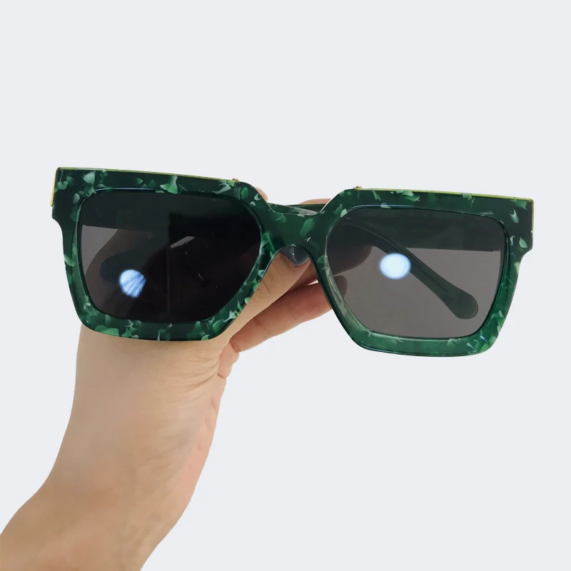 

2020 Модные Популярные Роскошные брендовые дизайнерские прямоугольные солнцезащитные очки для женщин и мужчин с защитой UV400 топовые ацетатные очки gafas de sol очки