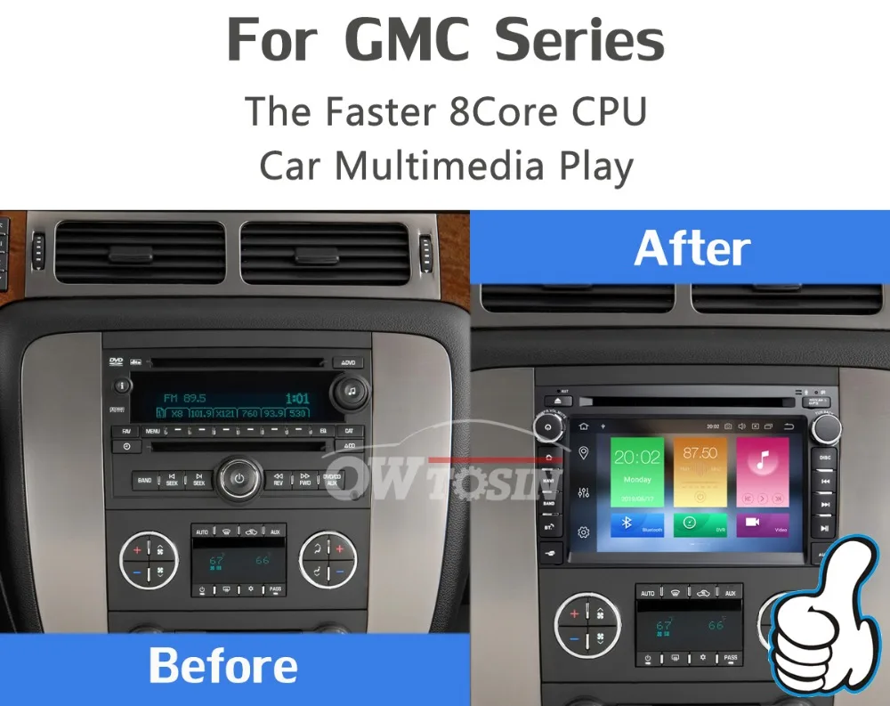 " PX6 4 Гб+ 64 ГБ Android 9,0 автомобильный DVD gps Радио для GMC Yukon Chevrolet Tahoe Equinox Savava Sierra Buick Enclave