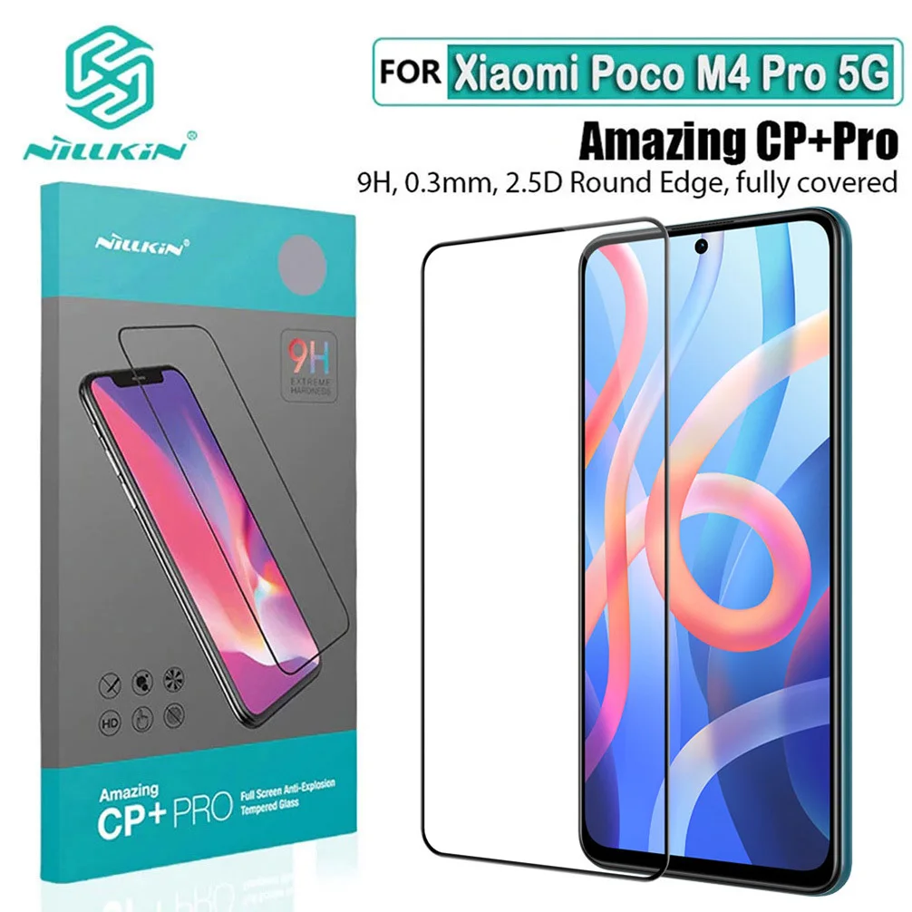 

Закаленное стекло NILLKIN CP + Pro H /H + Pro для Xiaomi Poco M4 Pro 4G, Защитная пленка для экрана Xiaomi Poco M4 Pro M4 5G