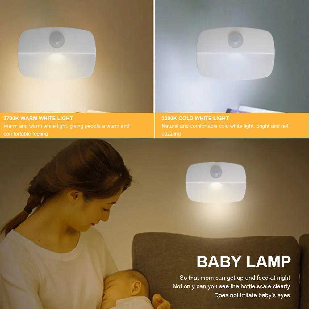 

Motion Sensor Light Closet Light Wall Light Stick Anywhere with No Tools Perfect for Hallway, Bathroom, Bedroom
