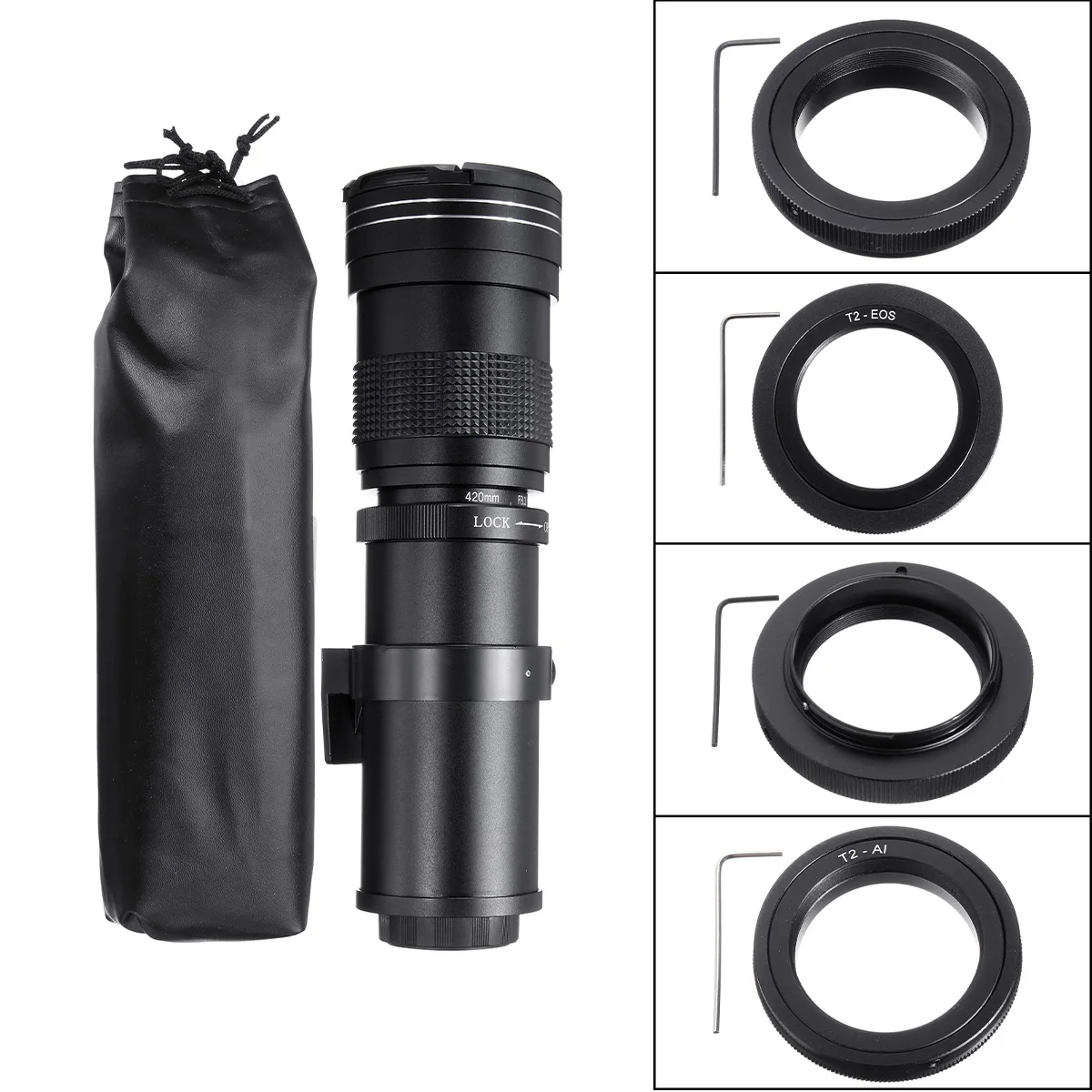 Freya 420-800 мм F/8,3-16 супер телеобъектив ручной зум объектив для Canon sony Nikon Pentax DSLR камеры