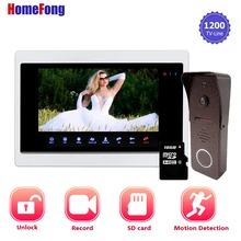 Homefong 10 Inch Intercom for Home System Video Door Phone Night Vision Doorbell Camera Door Intercom Monitor IP65
