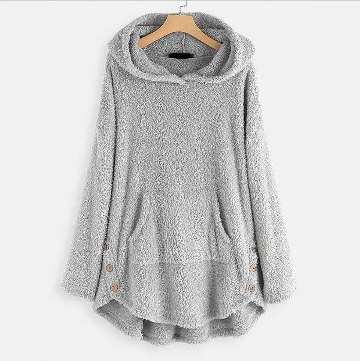

Women Hooded Sweatshirt Coat Long Sleeve Hooded Fleece Sweatshirt Autumn Winter Female Casual Warm Thicken Hoodie Pullover